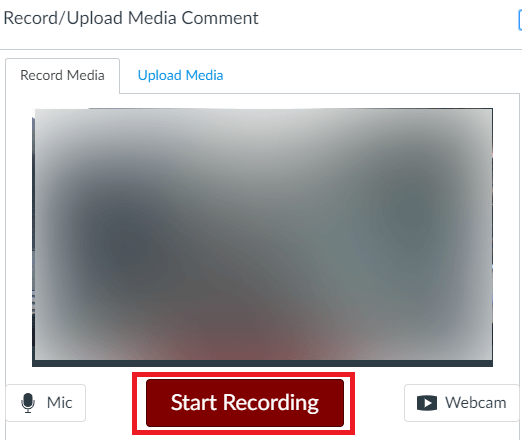 Recording dialog box with Start Recording button indicated