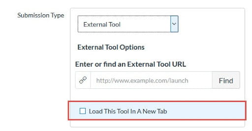 Select the Load This Tool In A New Tab option in External Tool Canvas Assignments.
