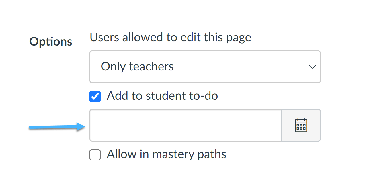 Add to Student To-Do Plus Due Date